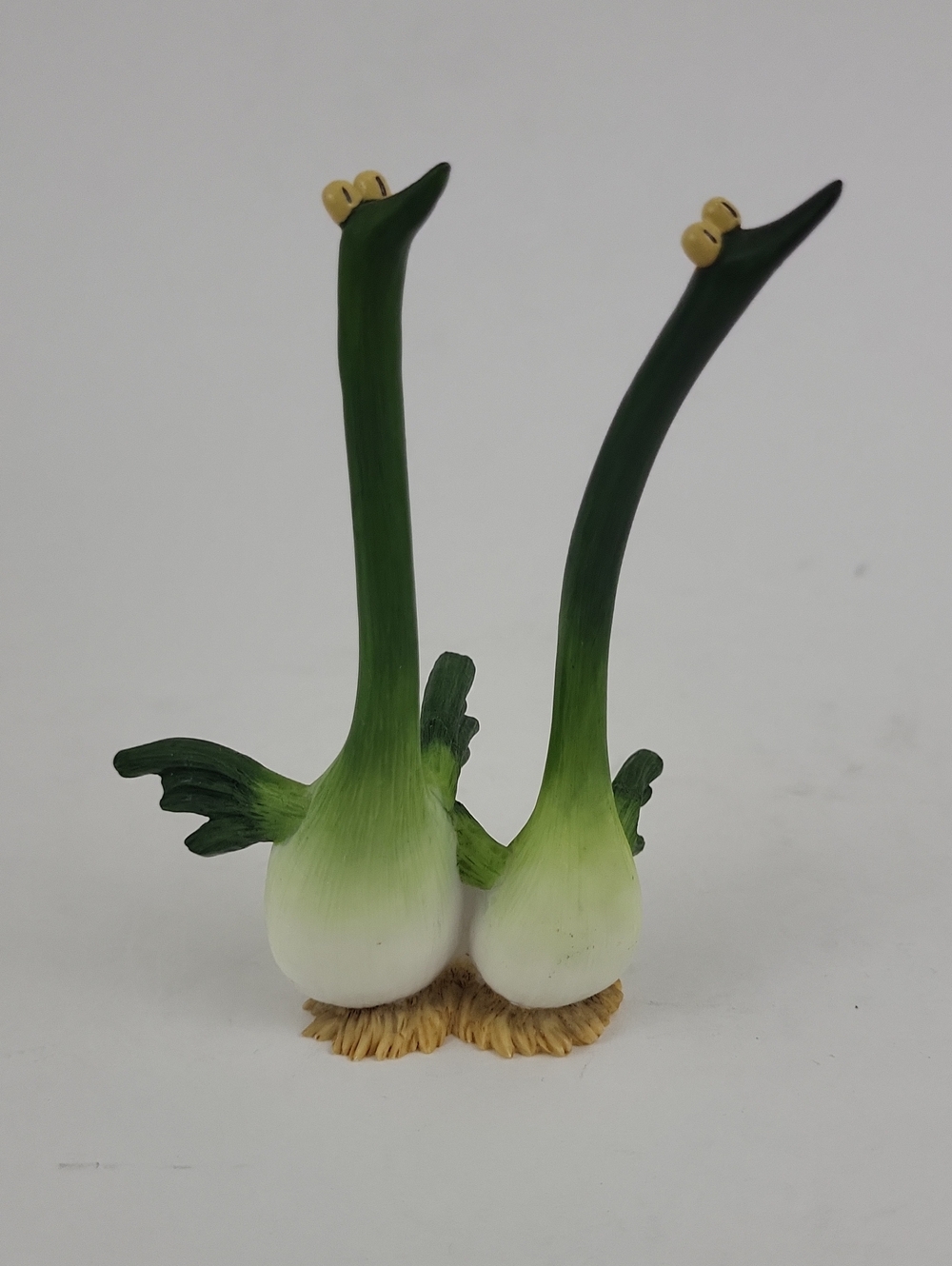 Enesco Home Grown Figurine Green Onion Chives Bird Egrets